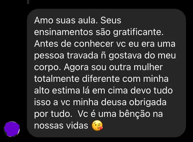 Depoimento de aluna