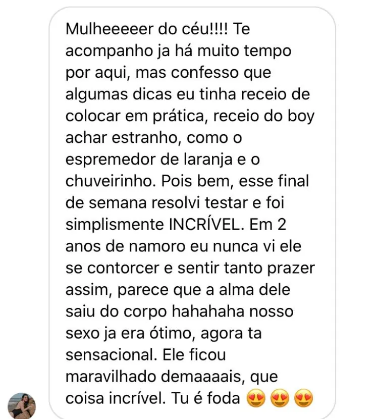 Depoimento de aluna
