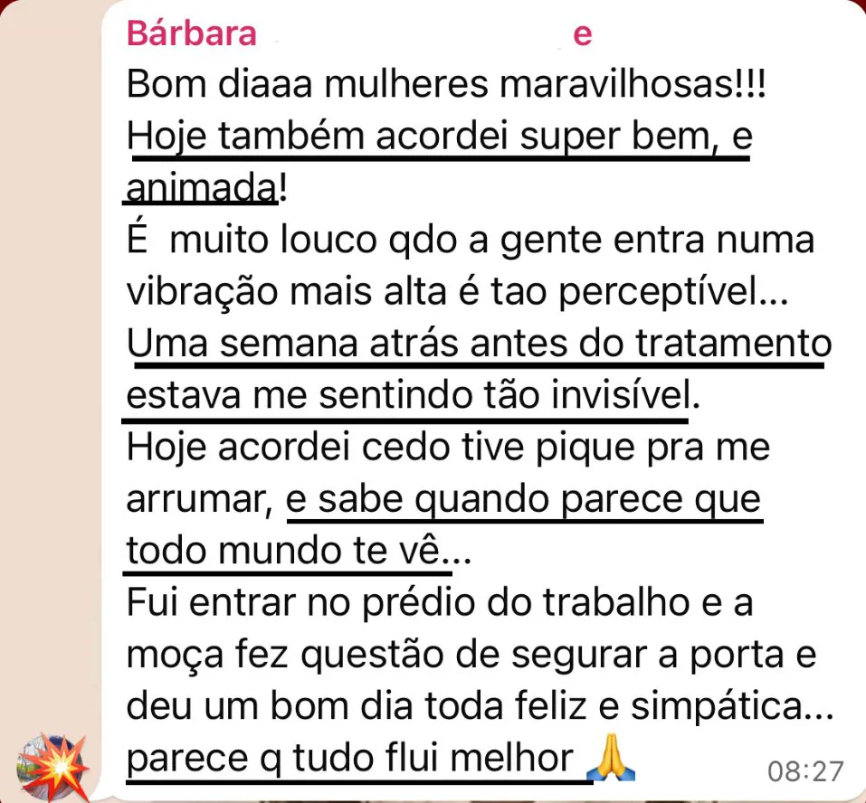 Depoimento de aluna